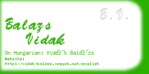 balazs vidak business card